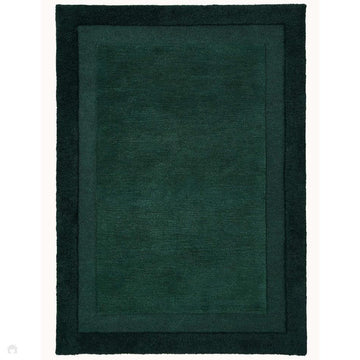 Stacked Border Dark Green Rug-Origins-Rug Love - The Most Loved Rug Store